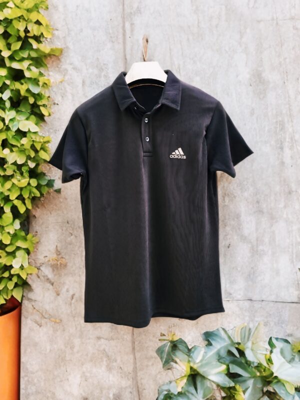 MEN'S POLO COLLAR HEAVY CORD HALF SLEEVE FORMAL T-SHIRTS